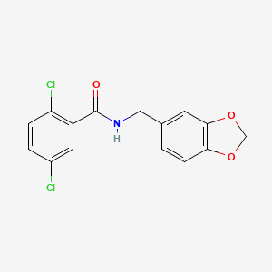 molecular formula C15H11Cl2NO3 B5777733 N-(1,3-benzodioxol-5-ylmethyl)-2,5-dichlorobenzamide 
