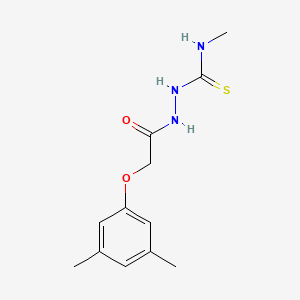 molecular formula C12H17N3O2S B5777740 2-[(3,5-dimethylphenoxy)acetyl]-N-methylhydrazinecarbothioamide 