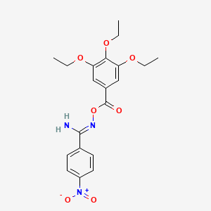 molecular formula C20H23N3O7 B5777751 4-nitro-N'-[(3,4,5-triethoxybenzoyl)oxy]benzenecarboximidamide 