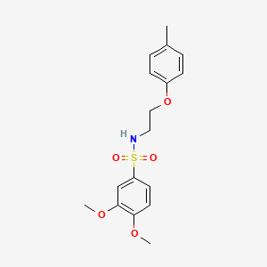 molecular formula C17H21NO5S B5777752 3,4-dimethoxy-N-[2-(4-methylphenoxy)ethyl]benzenesulfonamide 