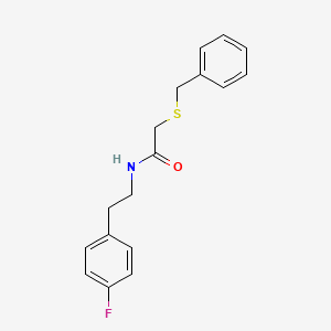 molecular formula C17H18FNOS B5777756 2-(benzylthio)-N-[2-(4-fluorophenyl)ethyl]acetamide 