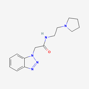 molecular formula C14H19N5O B5777768 2-(1H-1,2,3-benzotriazol-1-yl)-N-[2-(1-pyrrolidinyl)ethyl]acetamide 