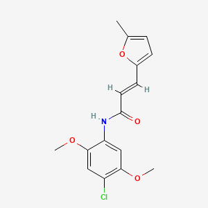 molecular formula C16H16ClNO4 B5777774 N-(4-chloro-2,5-dimethoxyphenyl)-3-(5-methyl-2-furyl)acrylamide 
