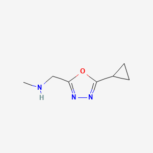 molecular formula C7H11N3O B577778 1-(5-环丙基-1,3,4-恶二唑-2-基)-N-甲基甲胺 CAS No. 1223748-28-4