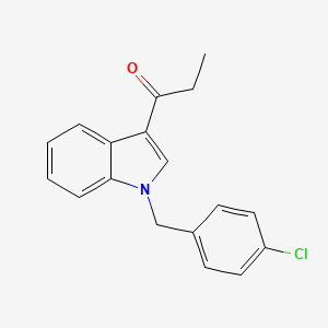 molecular formula C18H16ClNO B5777783 1-[1-(4-chlorobenzyl)-1H-indol-3-yl]-1-propanone 