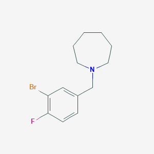molecular formula C13H17BrFN B5777792 1-(3-bromo-4-fluorobenzyl)azepane 