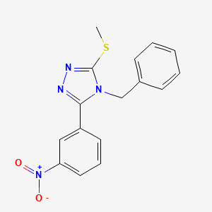 molecular formula C16H14N4O2S B5777800 4-benzyl-3-(methylthio)-5-(3-nitrophenyl)-4H-1,2,4-triazole 