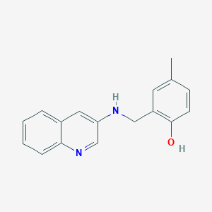 molecular formula C17H16N2O B5777824 4-methyl-2-[(3-quinolinylamino)methyl]phenol 