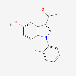 molecular formula C18H17NO2 B5777826 1-[5-hydroxy-2-methyl-1-(2-methylphenyl)-1H-indol-3-yl]ethanone 