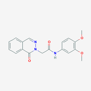 molecular formula C18H17N3O4 B5777830 N-(3,4-dimethoxyphenyl)-2-(1-oxo-2(1H)-phthalazinyl)acetamide 