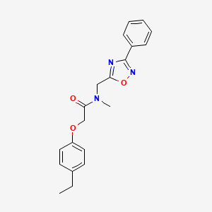 molecular formula C20H21N3O3 B5777835 2-(4-ethylphenoxy)-N-methyl-N-[(3-phenyl-1,2,4-oxadiazol-5-yl)methyl]acetamide 