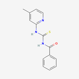 molecular formula C14H13N3OS B5777837 N-{[(4-methyl-2-pyridinyl)amino]carbonothioyl}benzamide 