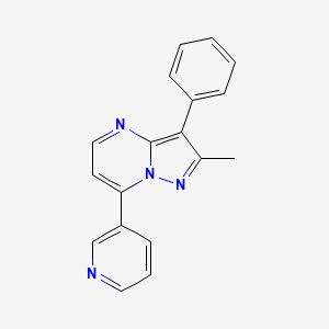 molecular formula C18H14N4 B5777838 2-methyl-3-phenyl-7-(3-pyridinyl)pyrazolo[1,5-a]pyrimidine 
