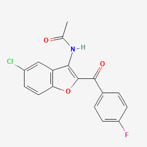 molecular formula C17H11ClFNO3 B5777863 N-[5-chloro-2-(4-fluorobenzoyl)-1-benzofuran-3-yl]acetamide 