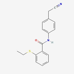 molecular formula C17H16N2OS B5777880 N-[4-(cyanomethyl)phenyl]-2-(ethylthio)benzamide 