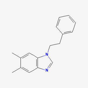 molecular formula C17H18N2 B5777890 5,6-dimethyl-1-(2-phenylethyl)-1H-benzimidazole 