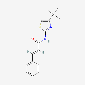 molecular formula C16H18N2OS B5777897 N-(4-tert-butyl-1,3-thiazol-2-yl)-3-phenylacrylamide 