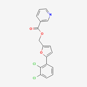 molecular formula C17H11Cl2NO3 B5777948 [5-(2,3-dichlorophenyl)-2-furyl]methyl nicotinate 