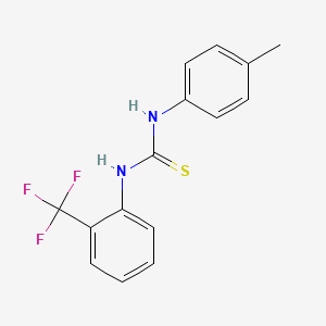 molecular formula C15H13F3N2S B5777949 N-(4-methylphenyl)-N'-[2-(trifluoromethyl)phenyl]thiourea 