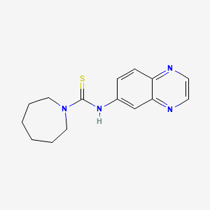 molecular formula C15H18N4S B5777975 N-6-quinoxalinyl-1-azepanecarbothioamide 
