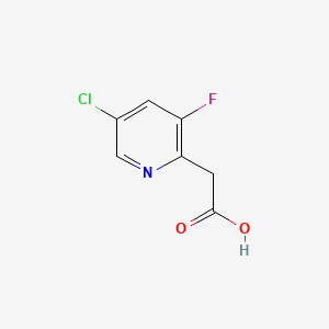 molecular formula C7H5ClFNO2 B577799 2-(5-氯-3-氟吡啶-2-基)乙酸 CAS No. 1214323-94-0