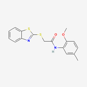 molecular formula C17H16N2O2S2 B5777998 2-(1,3-benzothiazol-2-ylthio)-N-(2-methoxy-5-methylphenyl)acetamide 