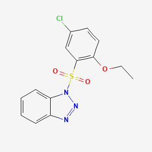 molecular formula C14H12ClN3O3S B5778014 1-[(5-chloro-2-ethoxyphenyl)sulfonyl]-1H-1,2,3-benzotriazole 