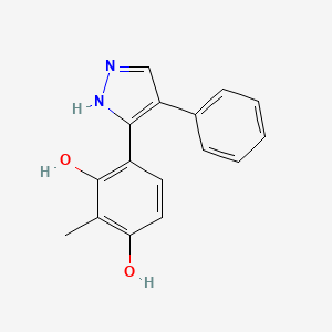 molecular formula C16H14N2O2 B5778017 2-methyl-4-(4-phenyl-1H-pyrazol-3-yl)-1,3-benzenediol 