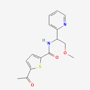 molecular formula C15H16N2O3S B5778019 5-acetyl-N-(2-methoxy-1-pyridin-2-ylethyl)thiophene-2-carboxamide 