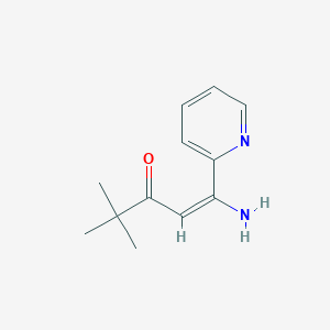 molecular formula C12H16N2O B5778025 1-amino-4,4-dimethyl-1-(2-pyridinyl)-1-penten-3-one 