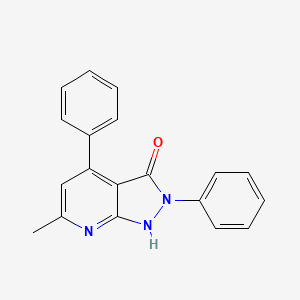 molecular formula C19H15N3O B5778036 6-methyl-2,4-diphenyl-1,2-dihydro-3H-pyrazolo[3,4-b]pyridin-3-one 