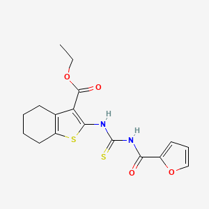 molecular formula C17H18N2O4S2 B5778040 ethyl 2-{[(2-furoylamino)carbonothioyl]amino}-4,5,6,7-tetrahydro-1-benzothiophene-3-carboxylate 