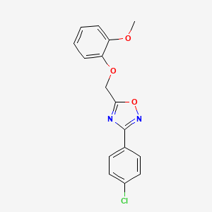 molecular formula C16H13ClN2O3 B5778041 3-(4-chlorophenyl)-5-[(2-methoxyphenoxy)methyl]-1,2,4-oxadiazole 