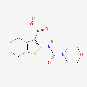 molecular formula C14H18N2O4S B5778044 2-[(4-morpholinylcarbonyl)amino]-4,5,6,7-tetrahydro-1-benzothiophene-3-carboxylic acid 