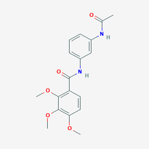 molecular formula C18H20N2O5 B5778058 N-[3-(acetylamino)phenyl]-2,3,4-trimethoxybenzamide 