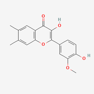 3-Hydroxy-2-(4-hydroxy-3-methoxyphenyl)-6,7-dimethylchromen-4-one