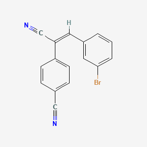molecular formula C16H9BrN2 B5778061 4-[2-(3-bromophenyl)-1-cyanovinyl]benzonitrile 