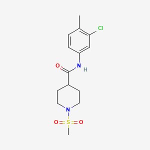 molecular formula C14H19ClN2O3S B5778077 N-(3-chloro-4-methylphenyl)-1-(methylsulfonyl)-4-piperidinecarboxamide 