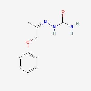 molecular formula C10H13N3O2 B577812 [(Z)-1-phenoxypropan-2-ylideneamino]urea CAS No. 13661-98-8