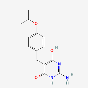 molecular formula C14H17N3O3 B5778123 2-amino-5-(4-isopropoxybenzyl)-4,6-pyrimidinediol 