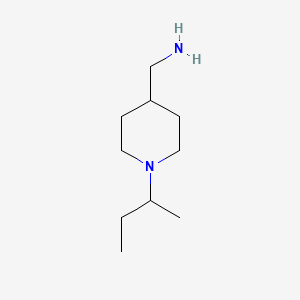 molecular formula C10H22N2 B577813 (1-(sec-Butyl)piperidin-4-yl)methanamine CAS No. 1247409-53-5