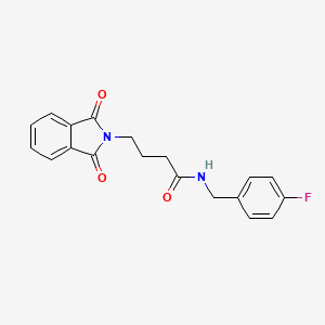 molecular formula C19H17FN2O3 B5778134 4-(1,3-dioxo-1,3-dihydro-2H-isoindol-2-yl)-N-(4-fluorobenzyl)butanamide 
