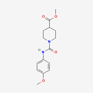 molecular formula C15H20N2O4 B5778139 methyl 1-{[(4-methoxyphenyl)amino]carbonyl}-4-piperidinecarboxylate 