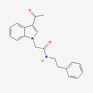 2-(3-acetyl-1H-indol-1-yl)-N-(2-phenylethyl)acetamide