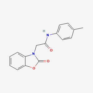 molecular formula C16H14N2O3 B5778146 N-(4-methylphenyl)-2-(2-oxo-1,3-benzoxazol-3(2H)-yl)acetamide 