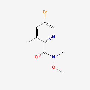 molecular formula C9H11BrN2O2 B577815 5-Bromo-N-methoxy-N,3-dimethylpicolinamide CAS No. 1224604-14-1