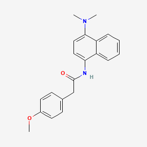 molecular formula C21H22N2O2 B5778164 N-[4-(dimethylamino)-1-naphthyl]-2-(4-methoxyphenyl)acetamide 