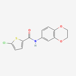 molecular formula C13H10ClNO3S B5778166 5-chloro-N-(2,3-dihydro-1,4-benzodioxin-6-yl)-2-thiophenecarboxamide 