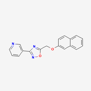 molecular formula C18H13N3O2 B5778203 3-{5-[(2-naphthyloxy)methyl]-1,2,4-oxadiazol-3-yl}pyridine 