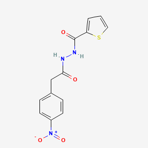 molecular formula C13H11N3O4S B5778222 N'-[2-(4-nitrophenyl)acetyl]-2-thiophenecarbohydrazide 